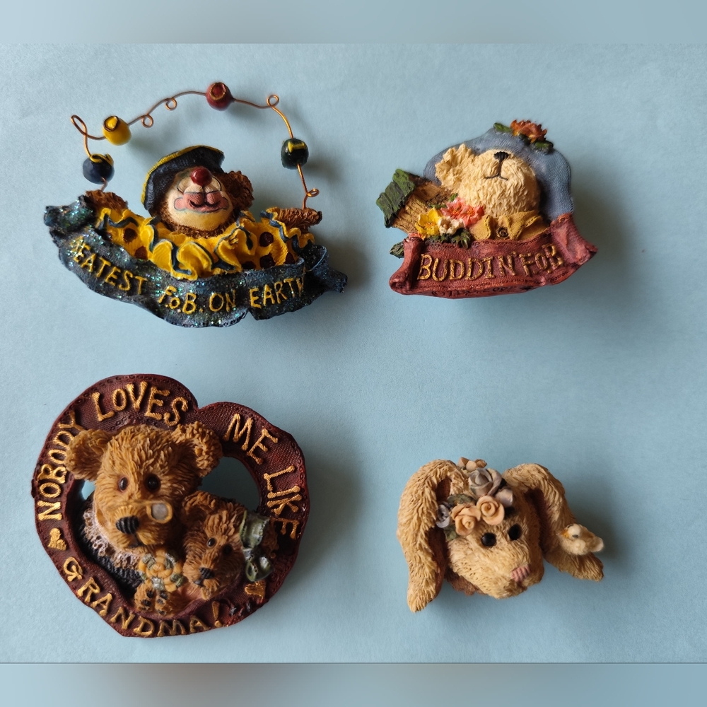 Boyd's Bears brooches lot of 4
